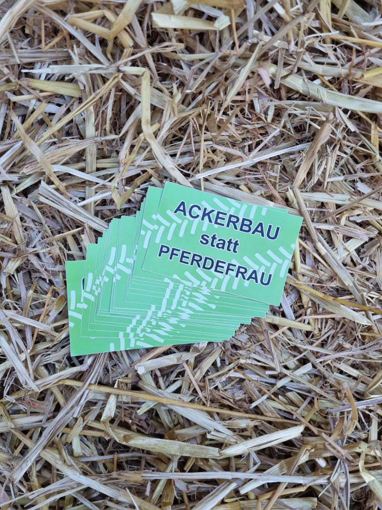 Sticker "Ackerbau statt Pferdefrau"