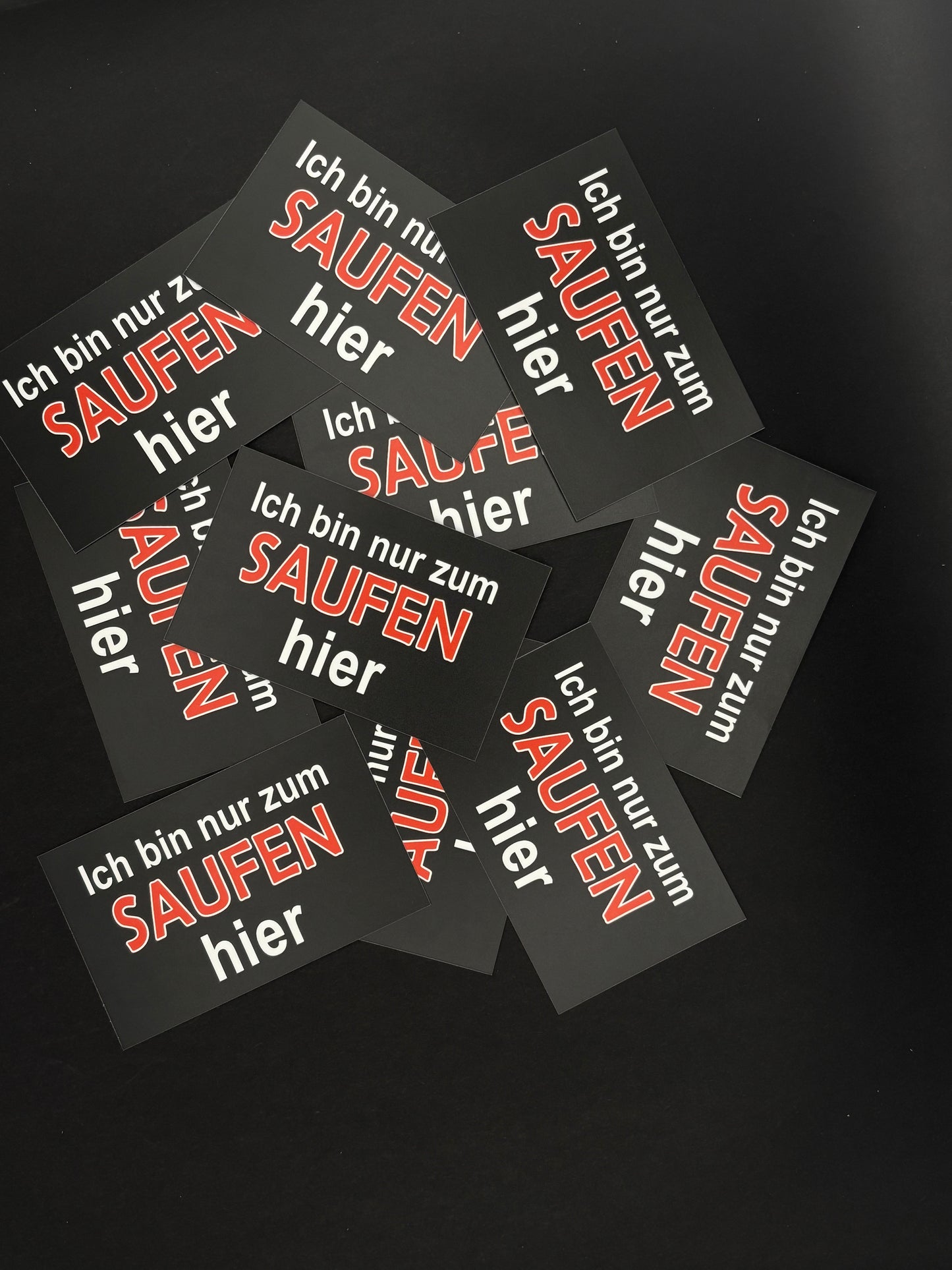 Sticker "Nur zum Saufen hier"