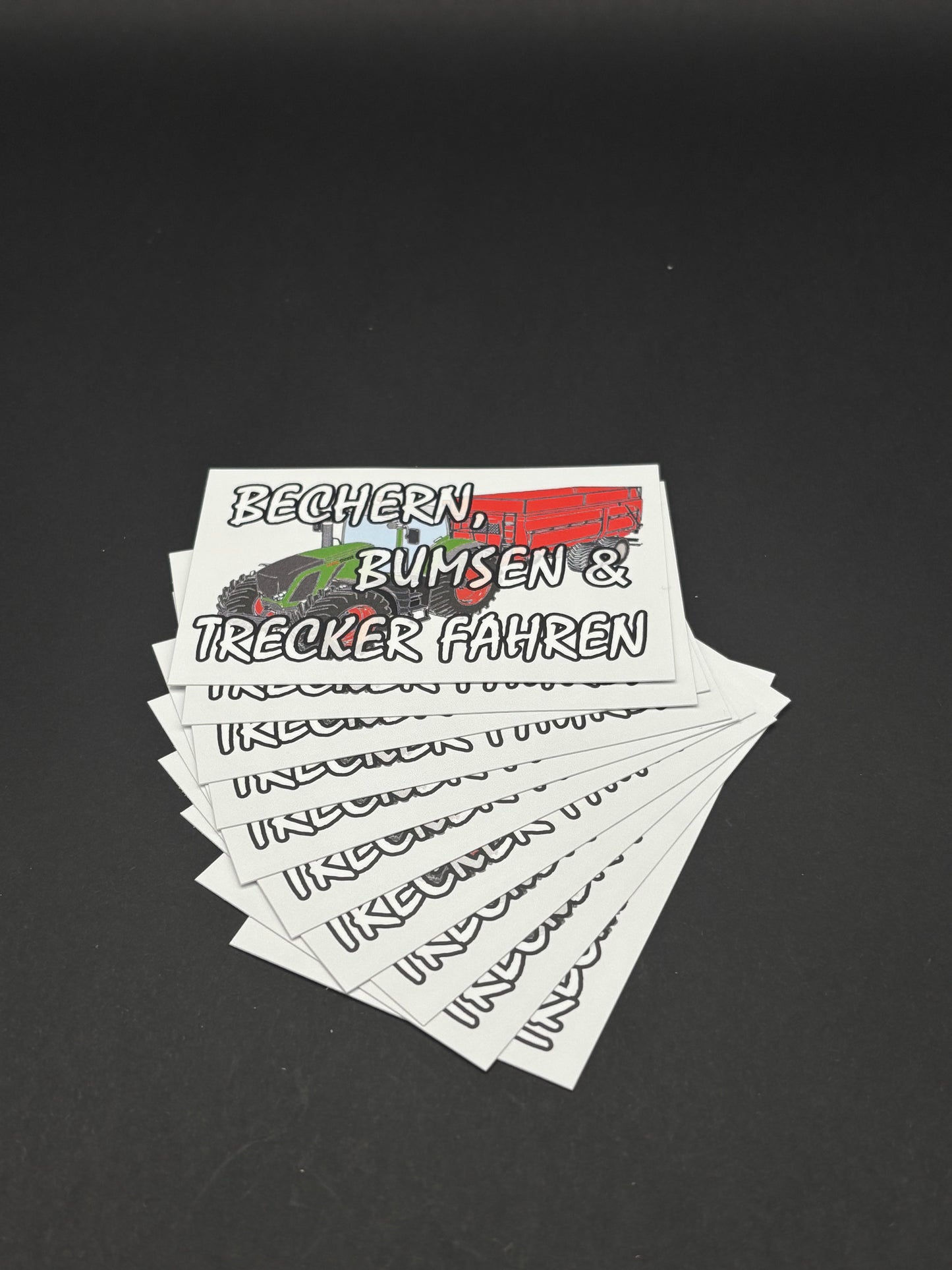 Sticker "Bechern B*msen & Trecker fahren"