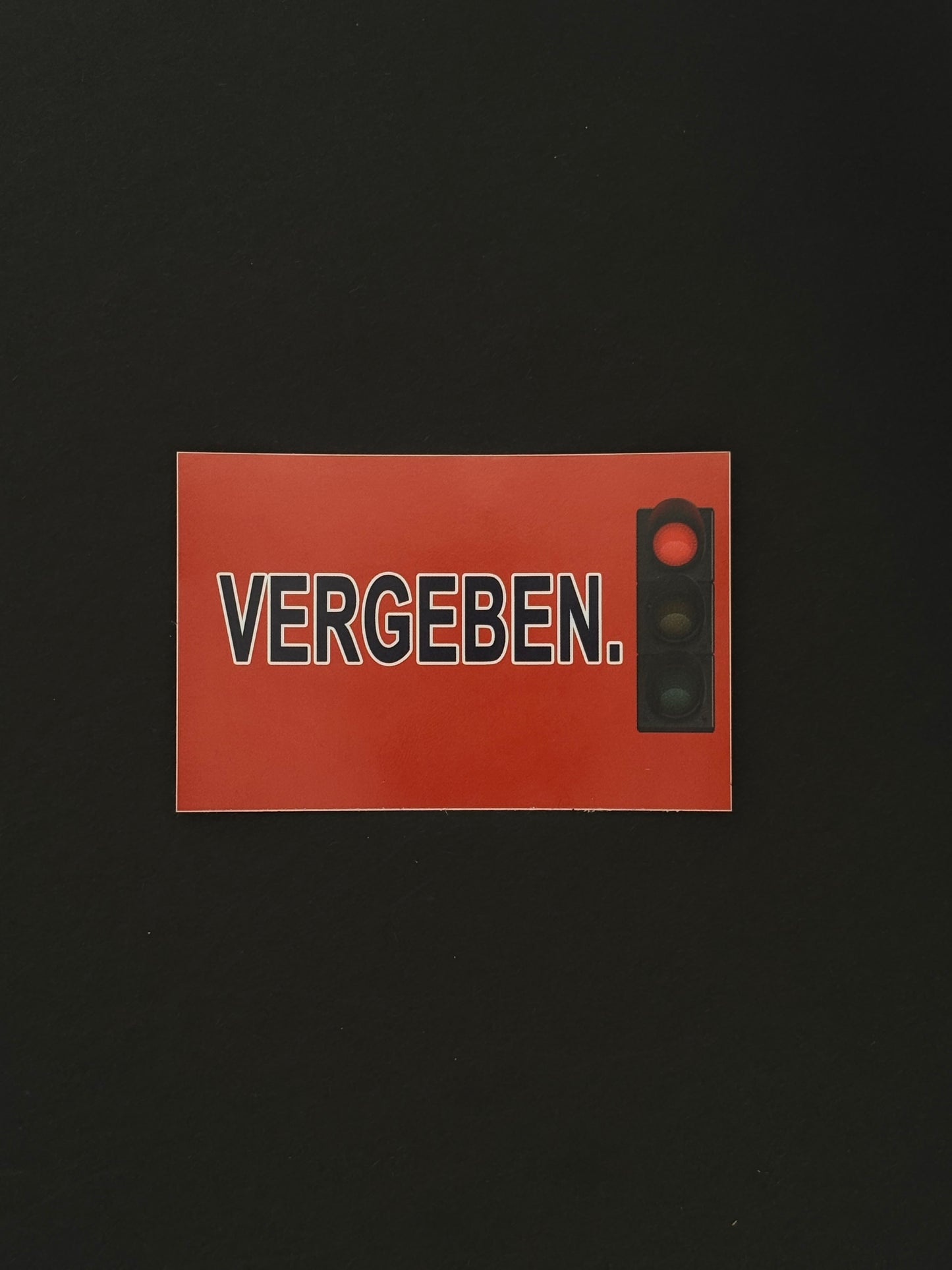 Sticker "Vergeben"