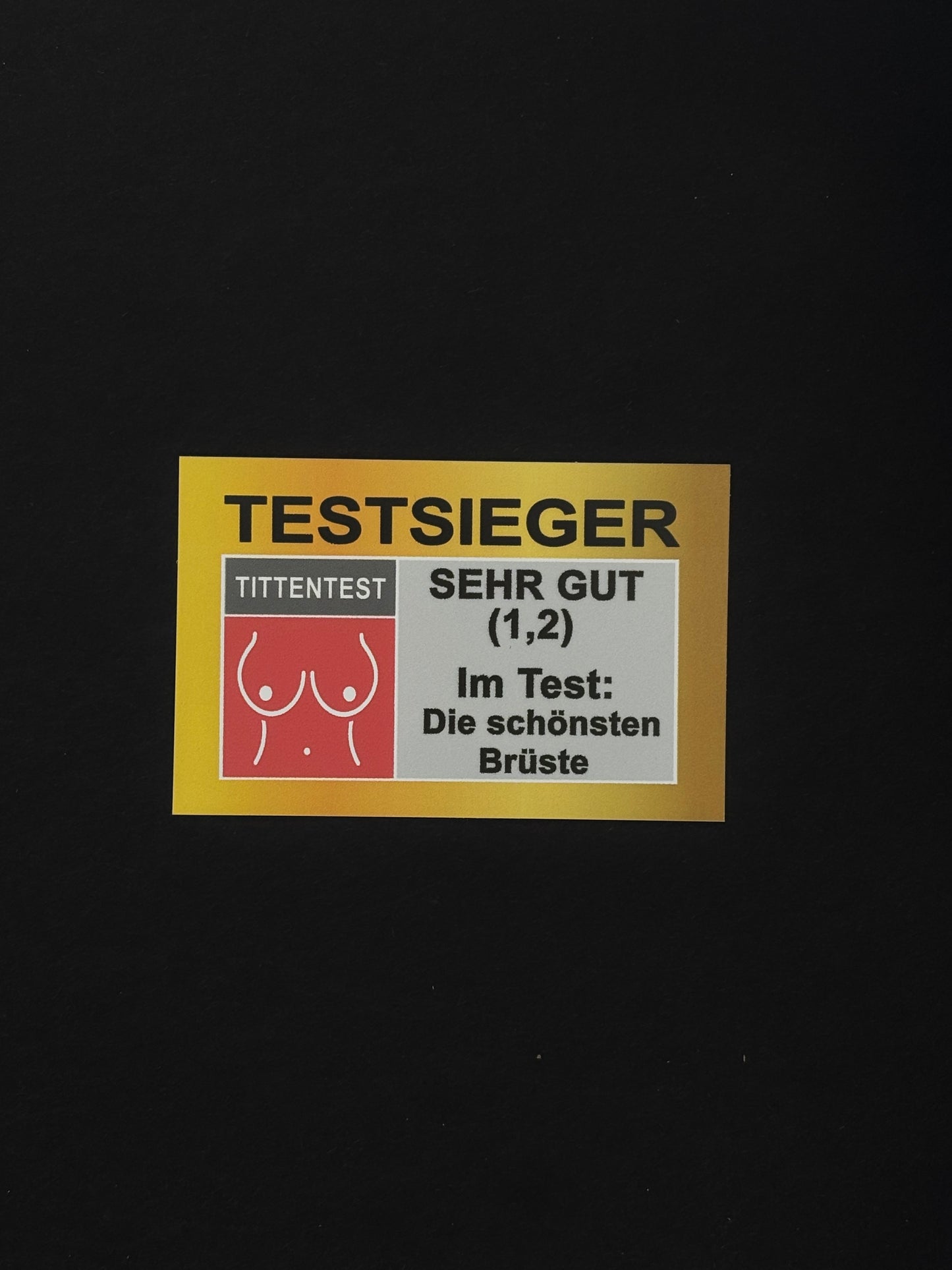 Sticker "Testsieger Brüste"