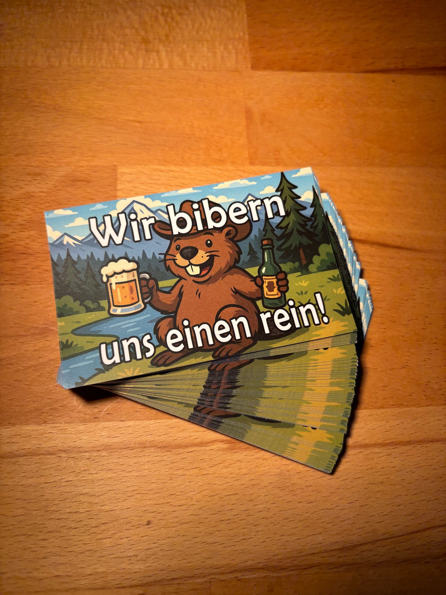 Sticker "Wir bibern uns einen rein"