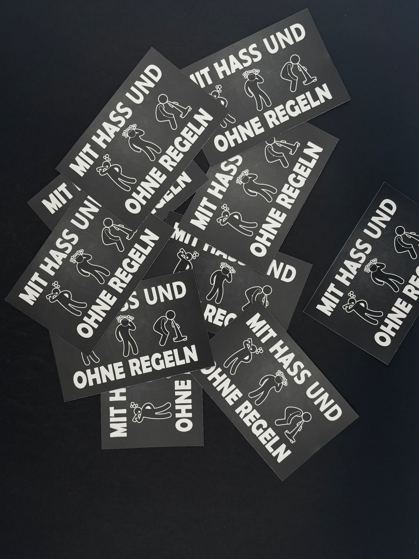 Sticker "Mit Hass und ohne Regeln"
