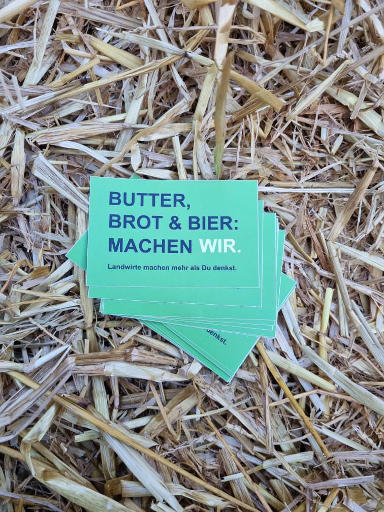 Sticker "Butter, Brot & Bier"