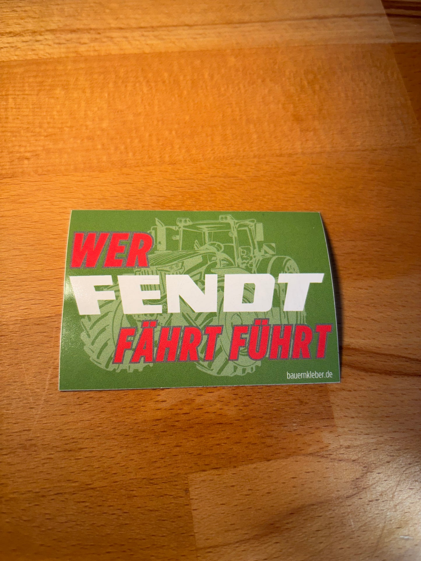 Sticker "Wer Fendt fährt führt"