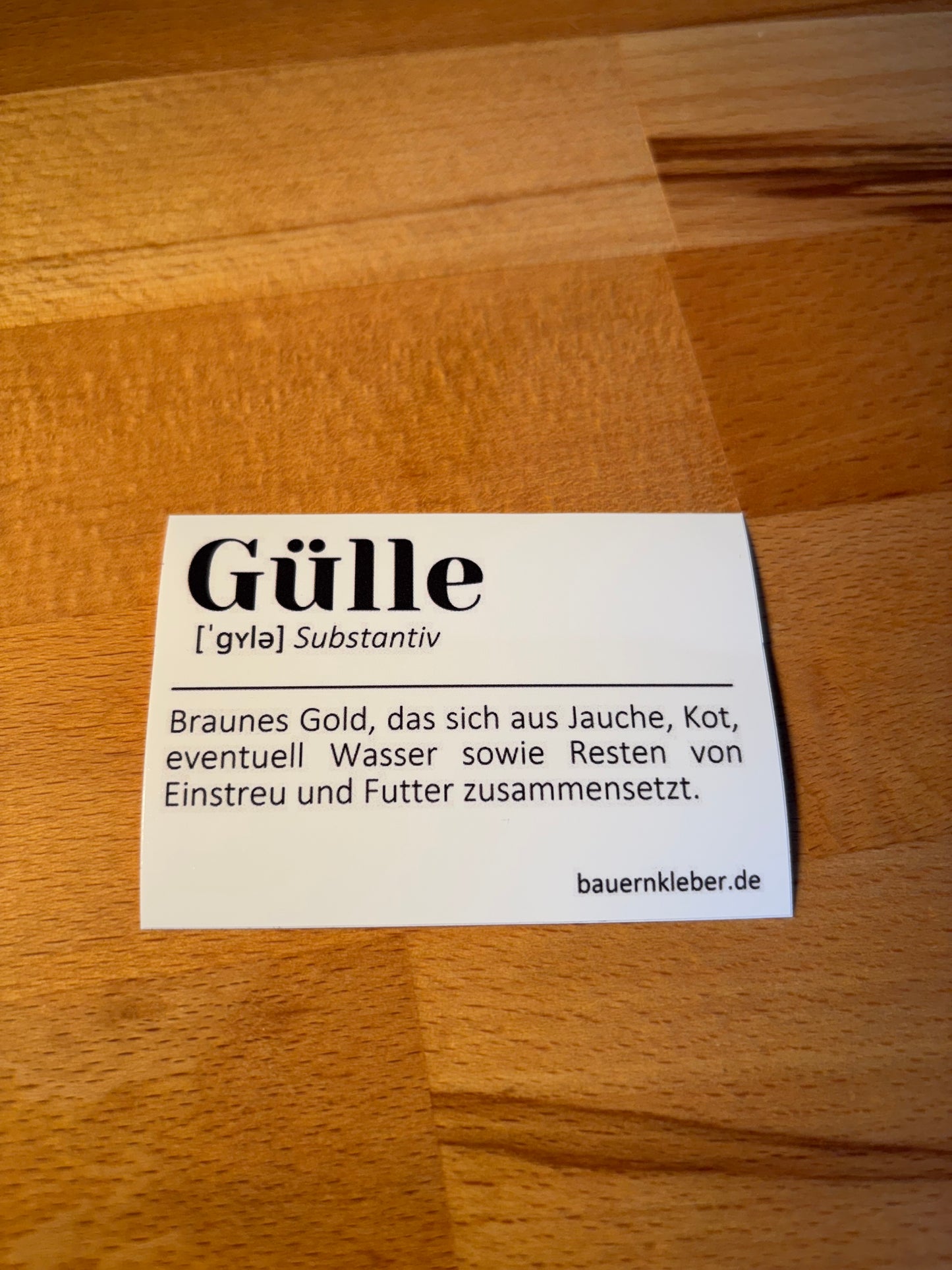 Sticker "Gülle - Duden"