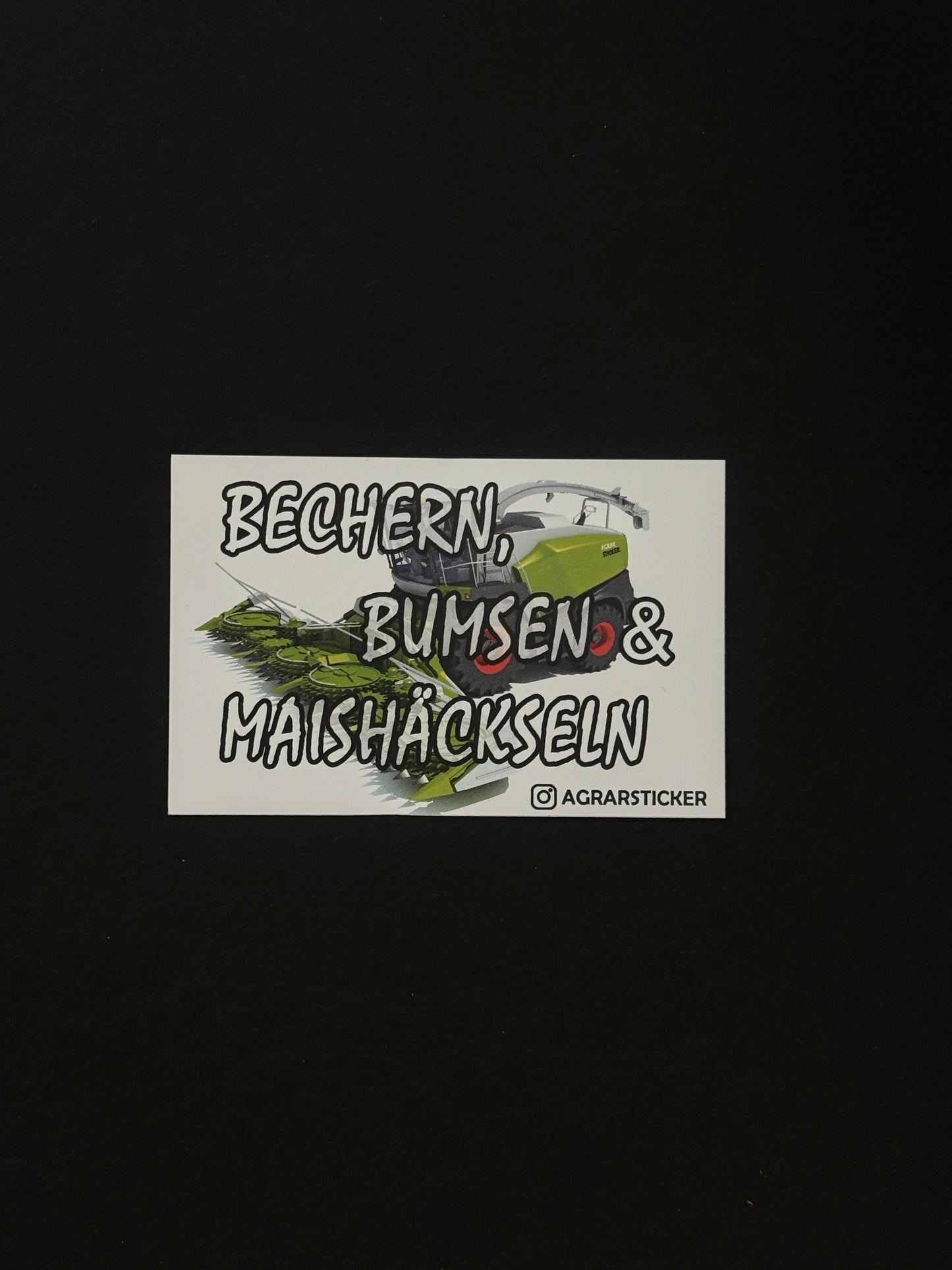 Sticker Instagram "Bechern B*msen & Maishäckseln"