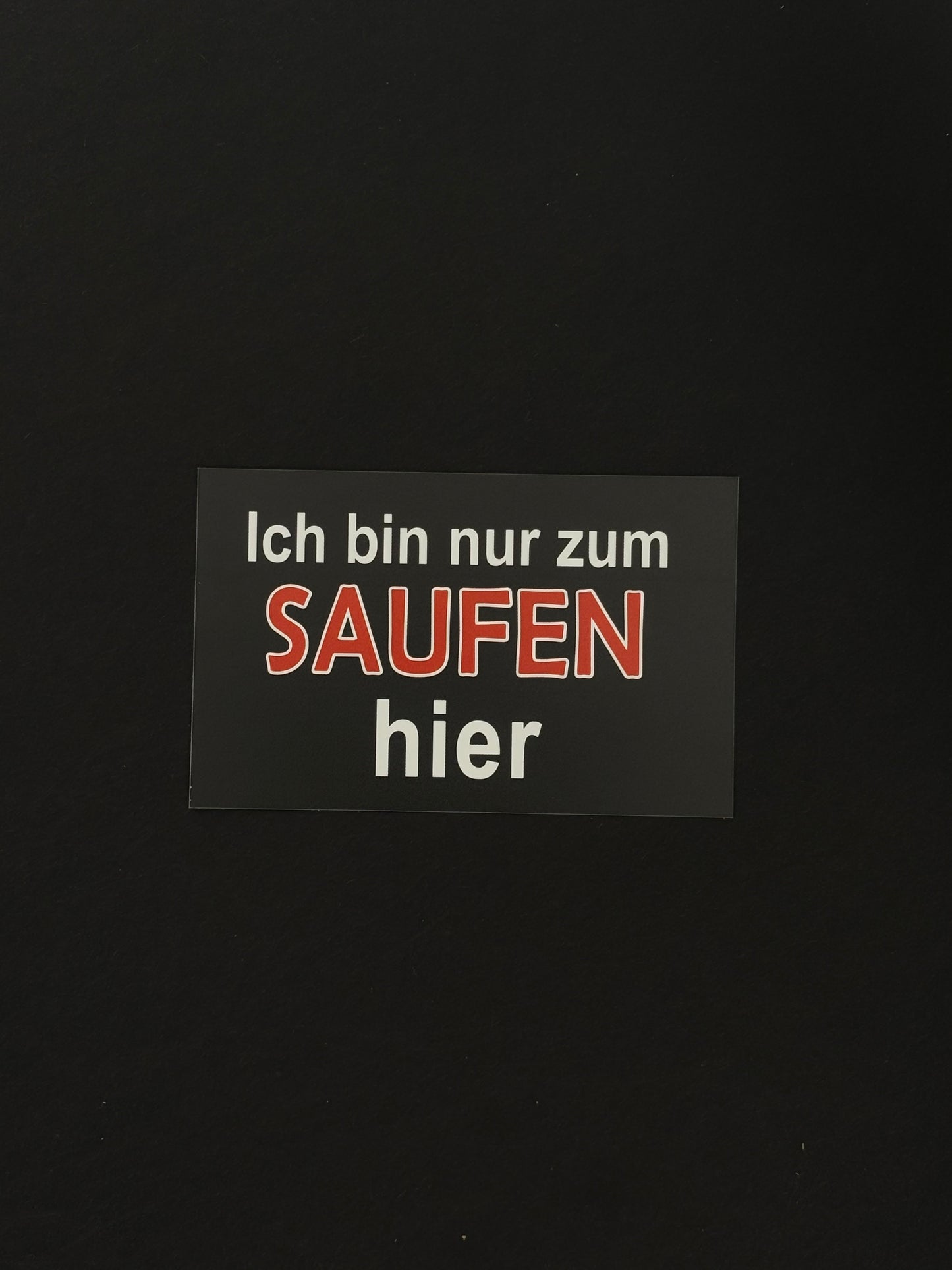Sticker "Nur zum Saufen hier"
