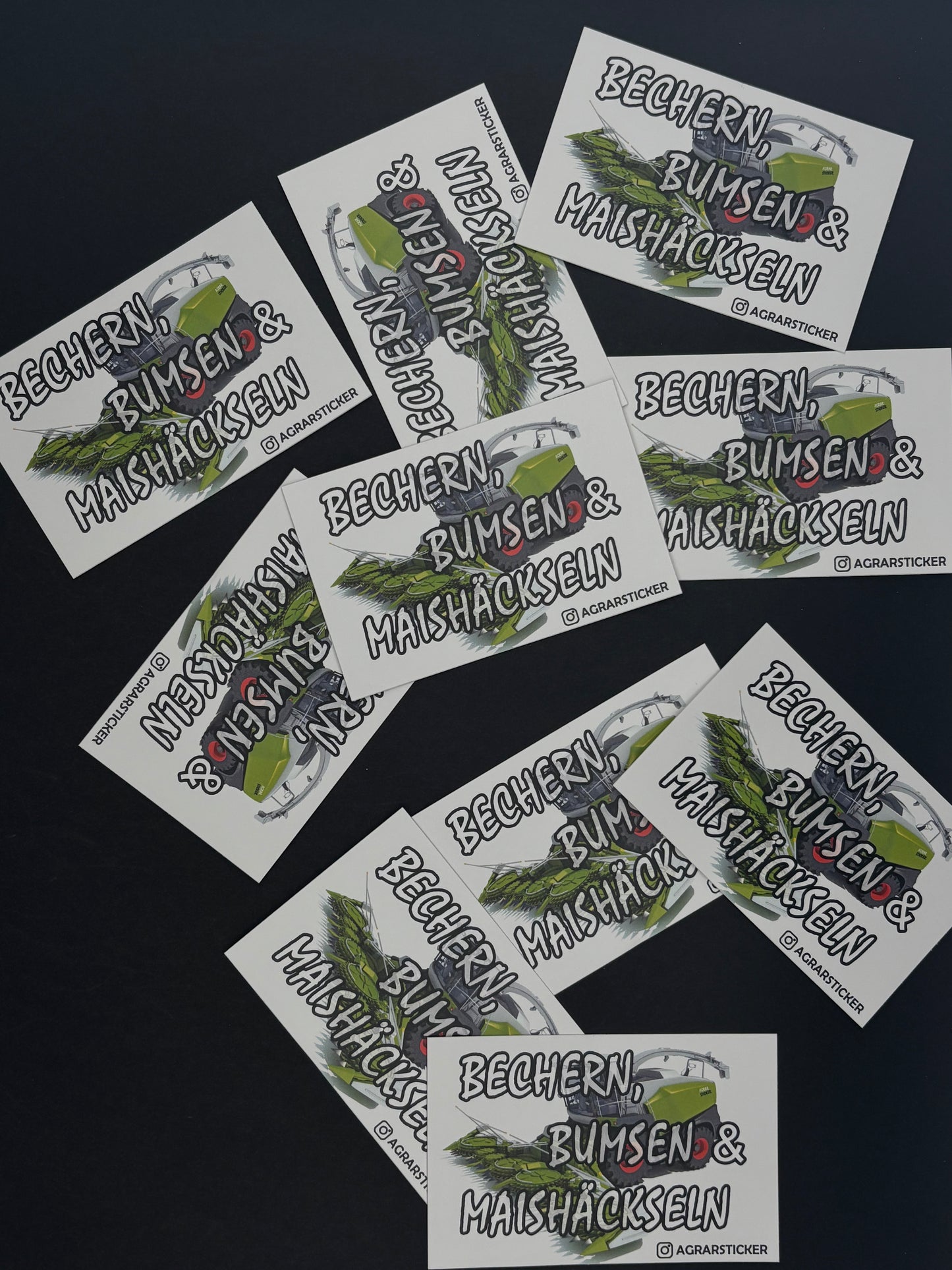 Sticker Instagram "Bechern B*msen & Maishäckseln"
