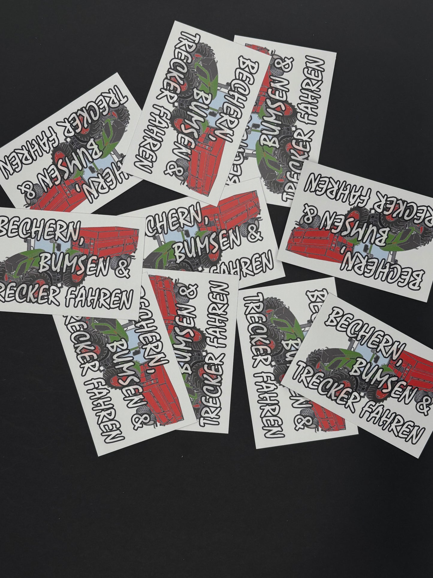 Sticker "Bechern B*msen & Trecker fahren"