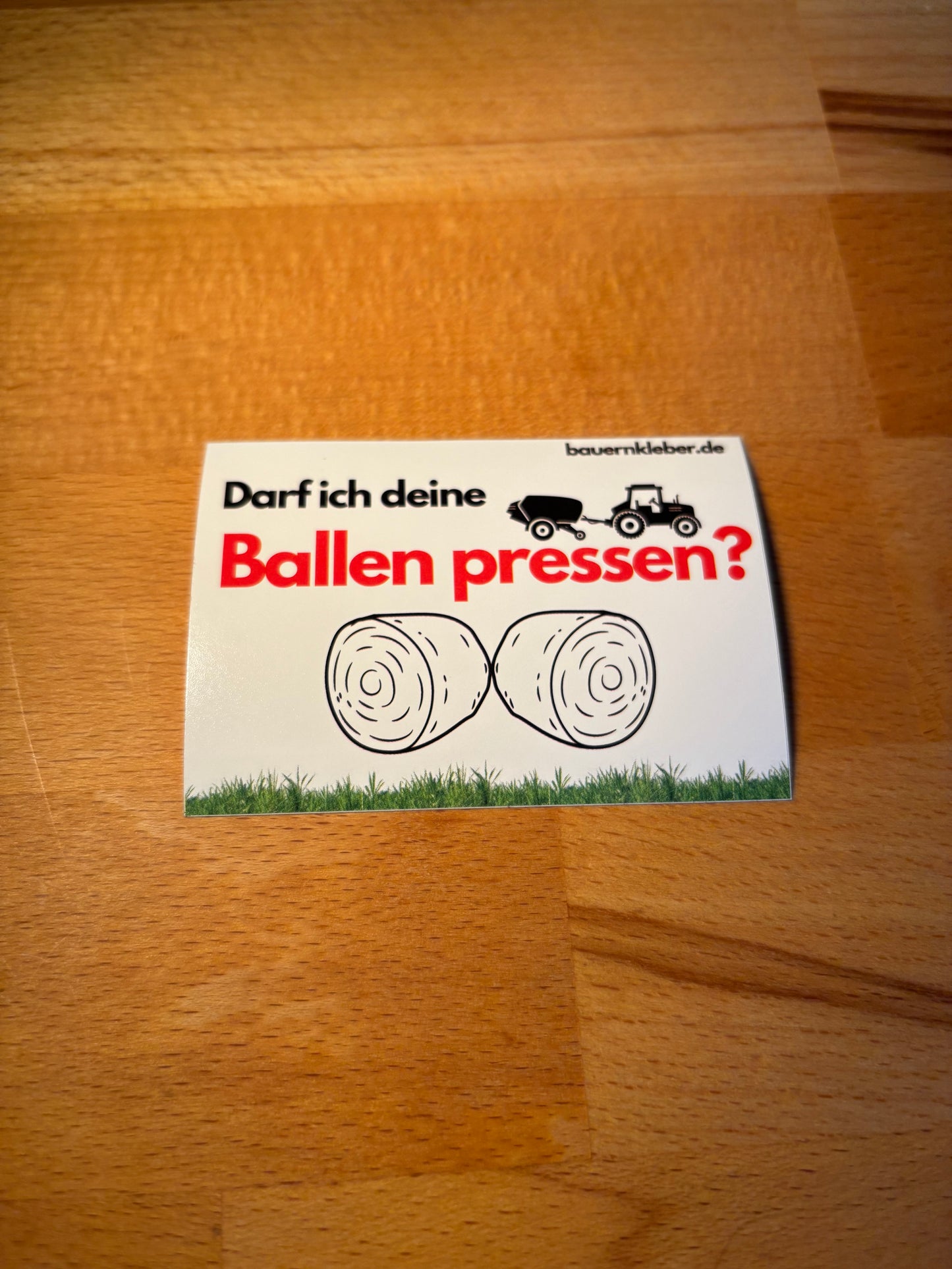 Sticker "Darf ich deine Ballen pressen?"