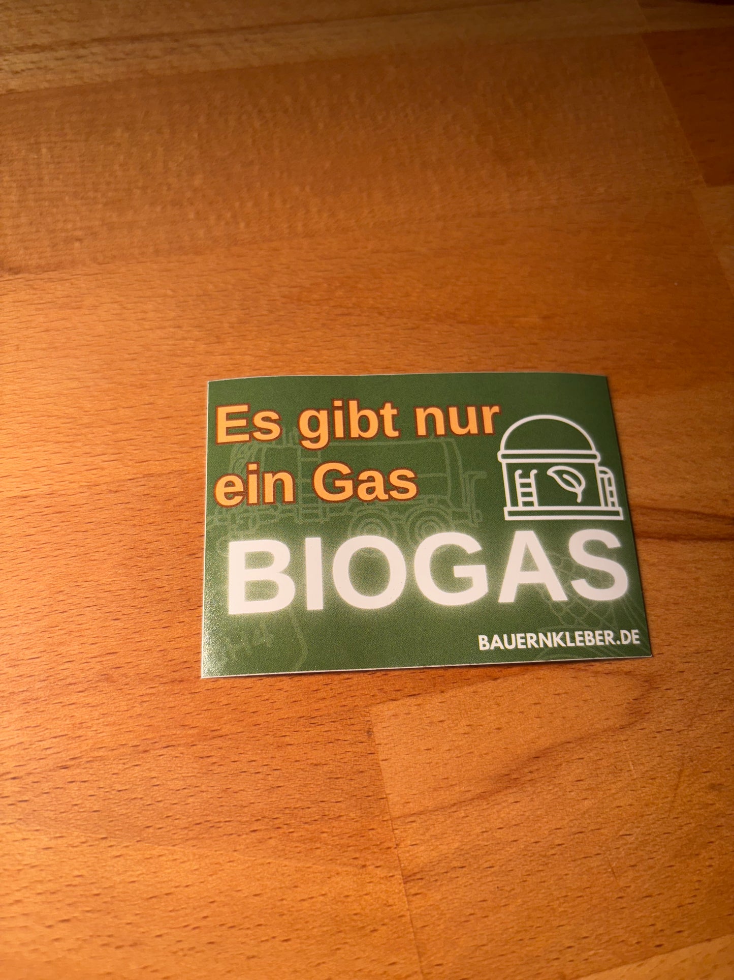 Sticker "Es gibt nur ein Gas Biogas"