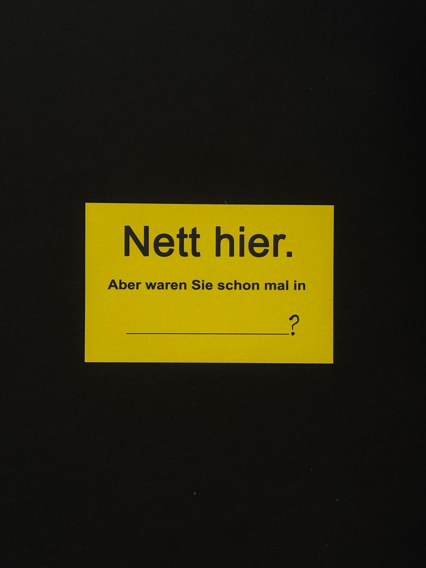 Sticker "Nett Hier!"