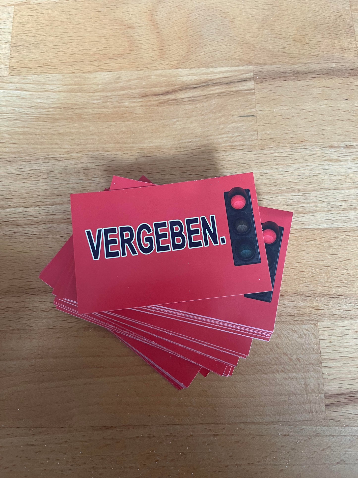 Sticker "Vergeben"
