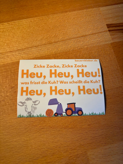 Sticker "Zicke-Zacke-Zicke-Zacke Heu, Heu, Heu"