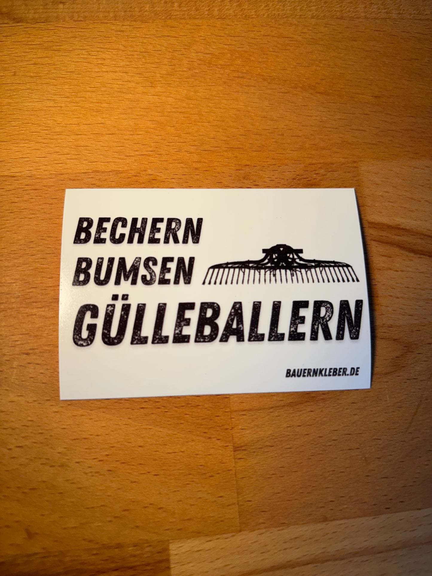Sticker "Bechern, Bumsen, Gülleballern"