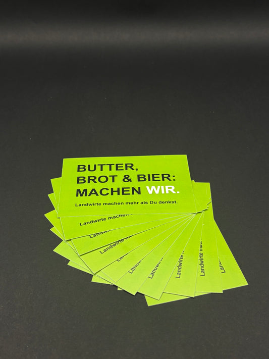 Sticker "Butter, Brot & Bier"
