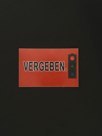 Sticker "Vergeben"