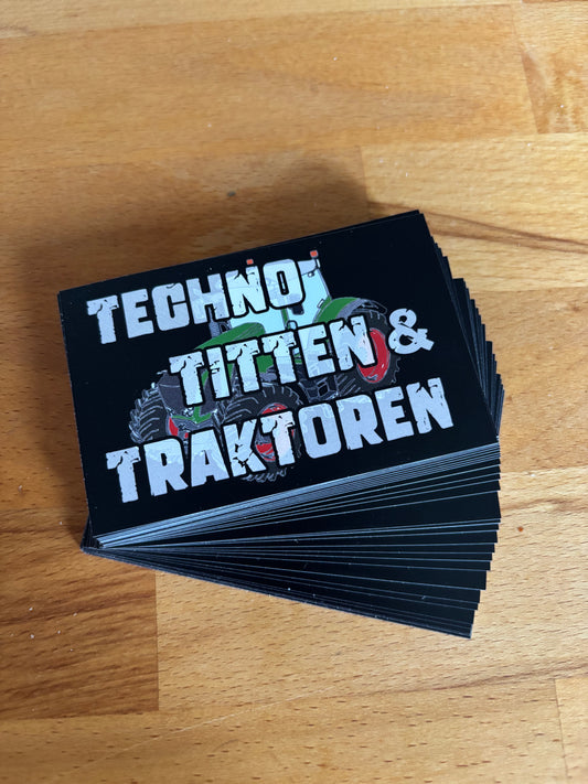 Sticker "Techno Ti**en & Traktoren"