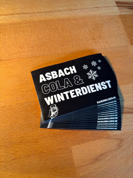 Sticker "Asbach Cola & Winterdienst"