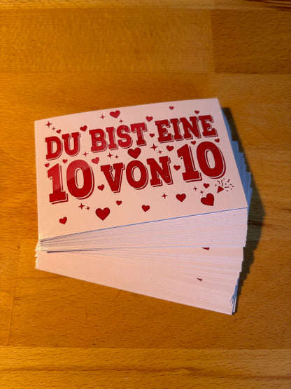 Sticker "Du bist eine 10 von 10"