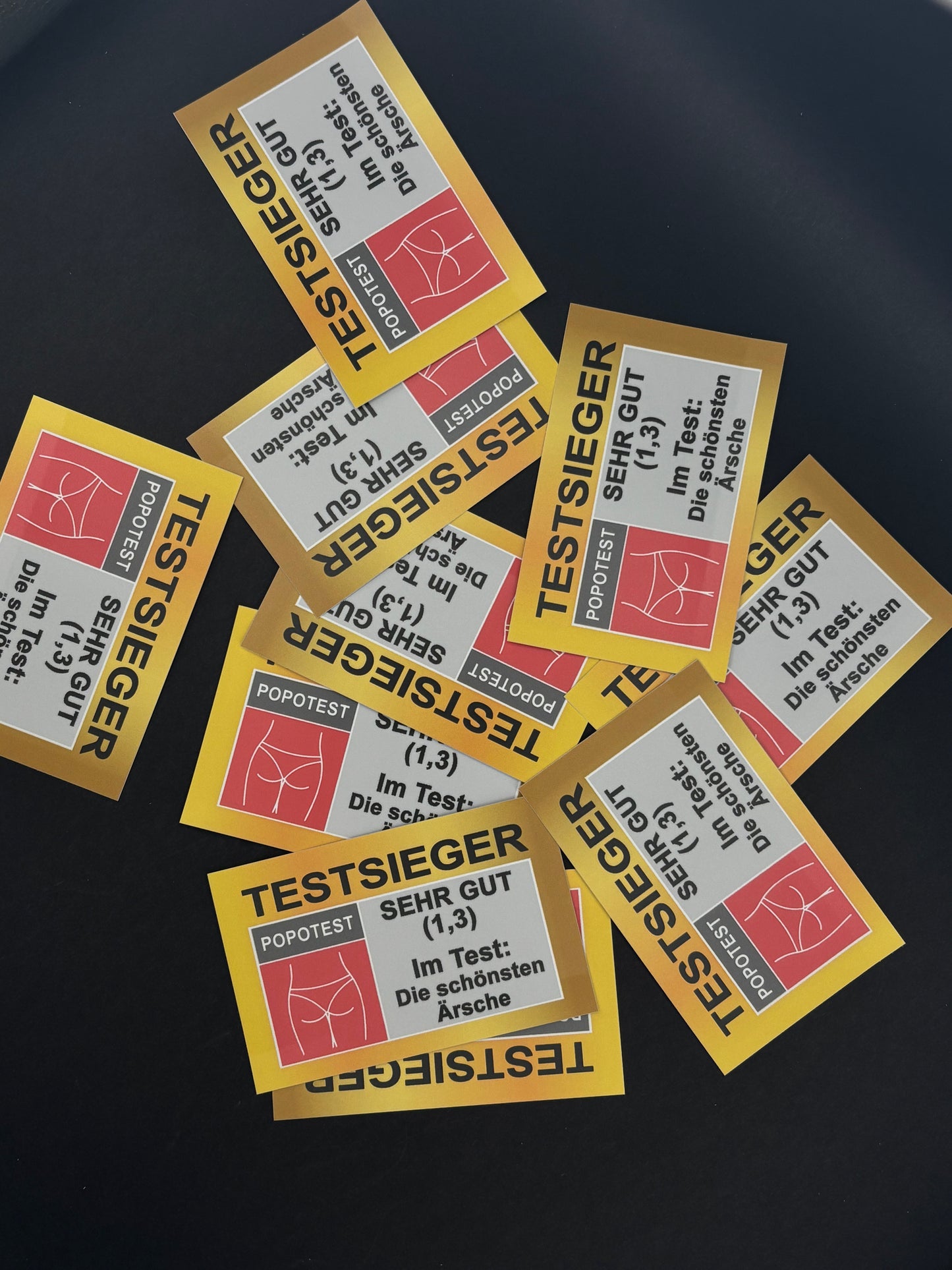 Sticker "Testsieger Popo"