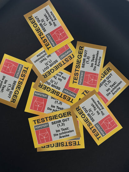Sticker "Testsieger Popo"