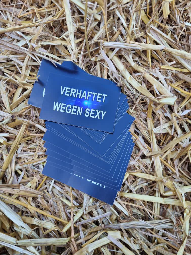 Sticker "Verhaftet wegen S*xy"