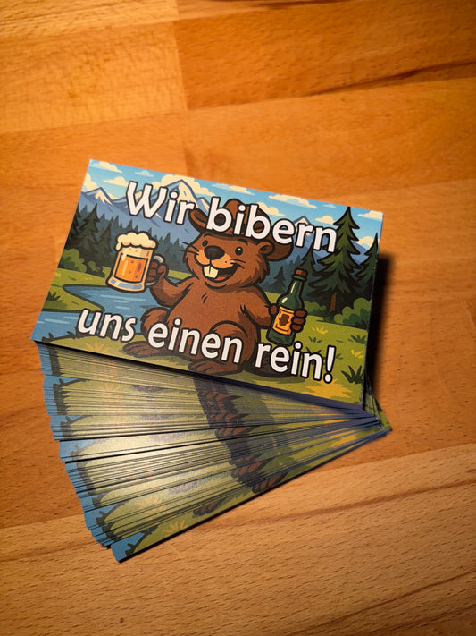Sticker "Wir bibern uns einen rein"