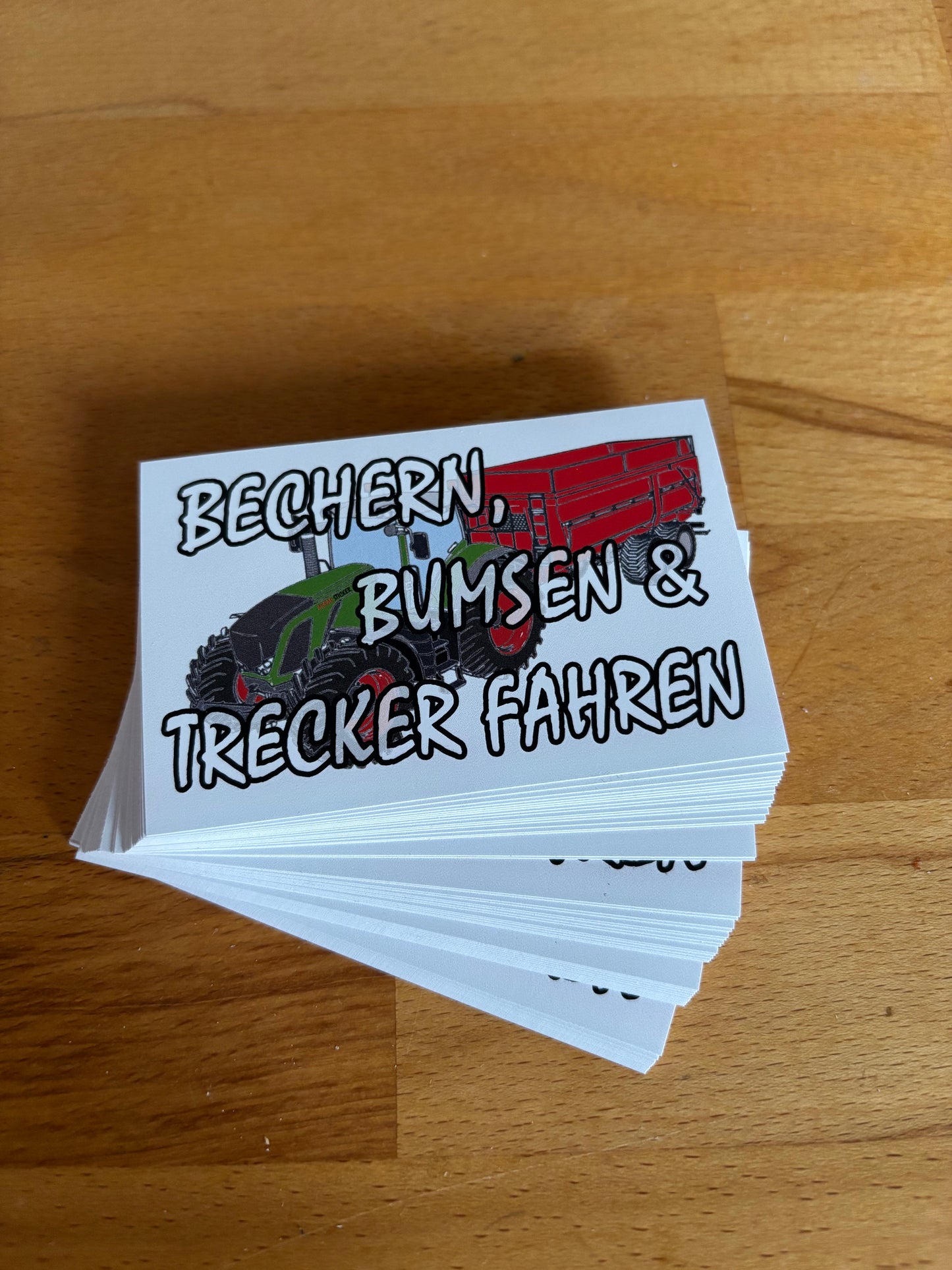 Sticker "Bechern B*msen & Trecker fahren"