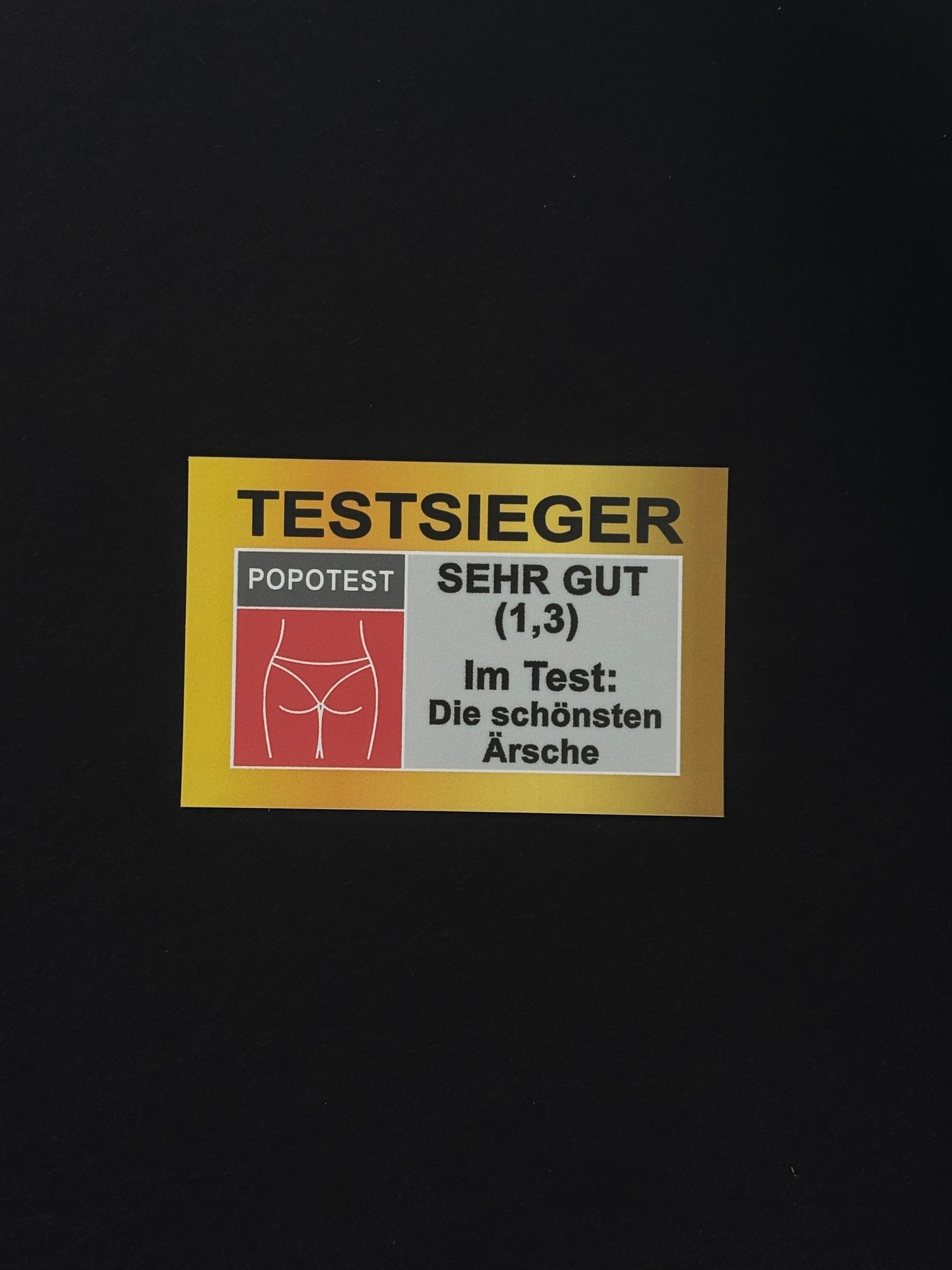 Sticker "Testsieger Popo"