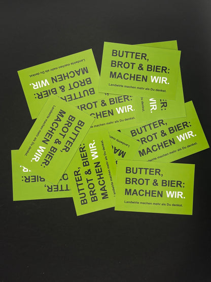 Sticker "Butter, Brot & Bier"