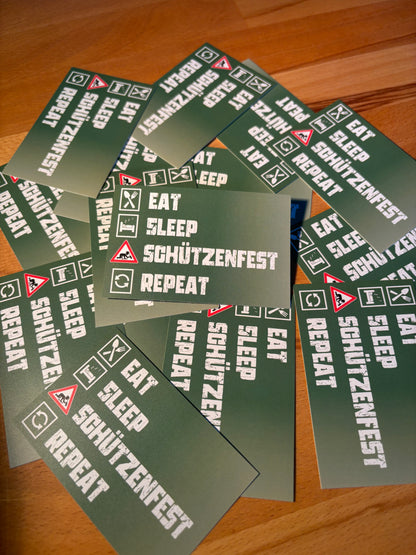 Sticker "Eat Sleep Schützenfest"