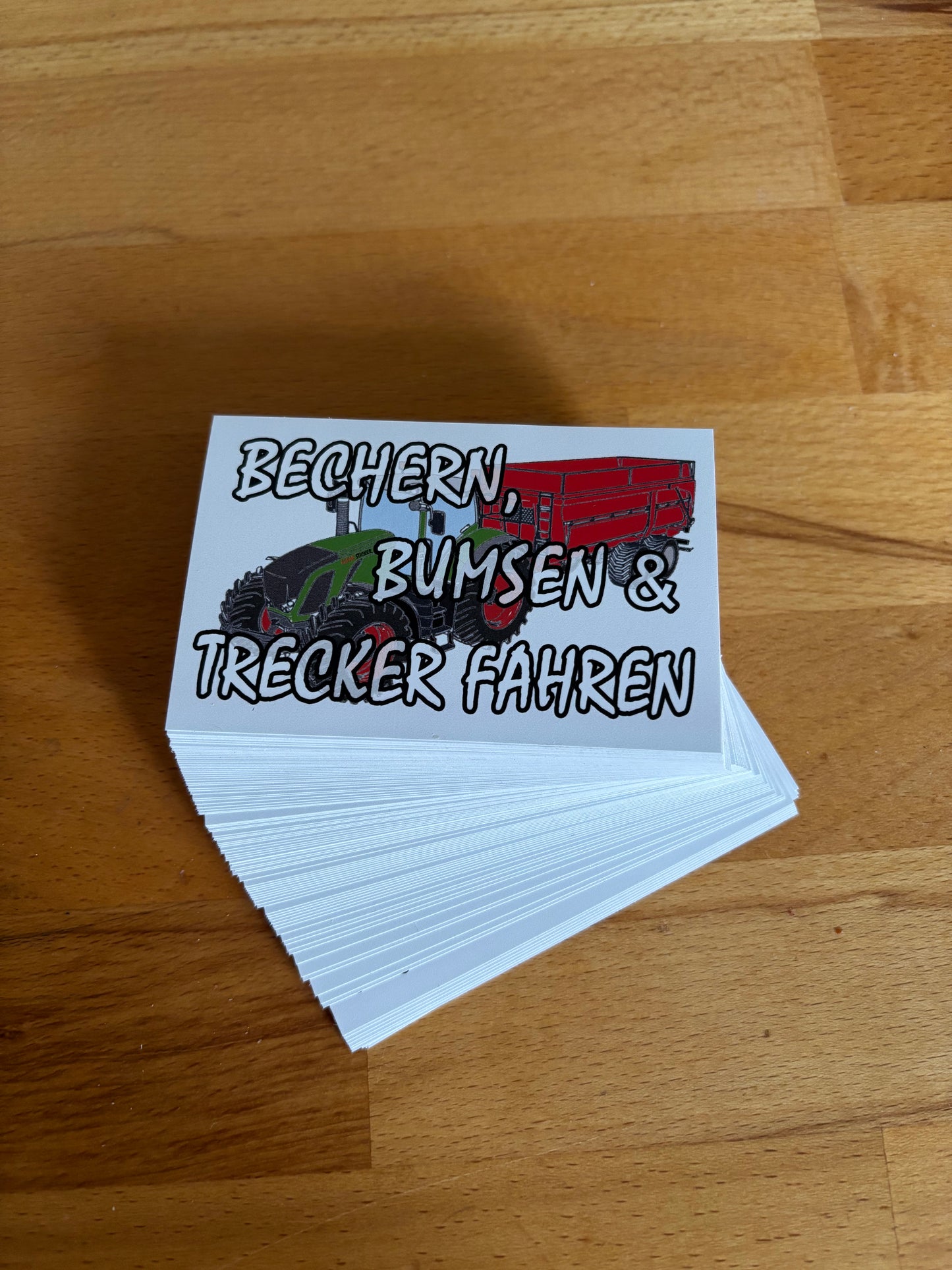 Sticker "Bechern B*msen & Trecker fahren"