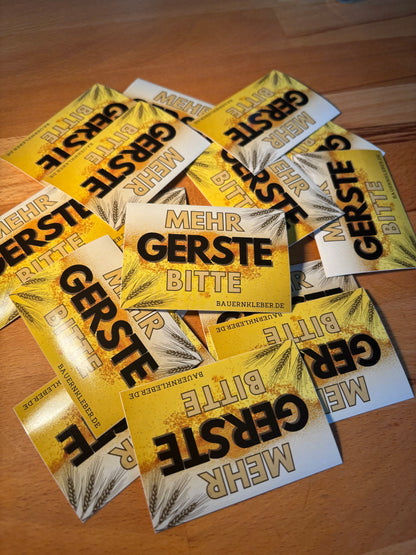 Sticker "Mehr Gerste bitte!"