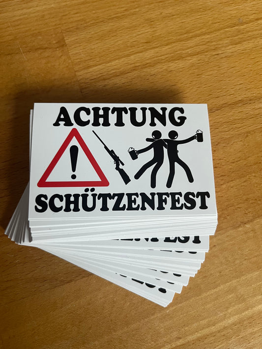 Sticker "Achtung Schützenfest"