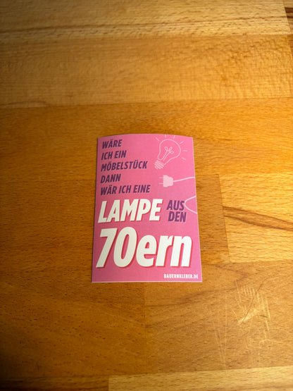 Sticker "Lampe aus den 70ern "