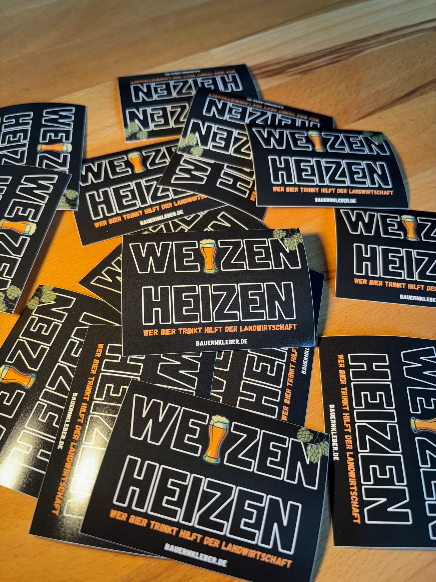Sticker "Weizen heizen"