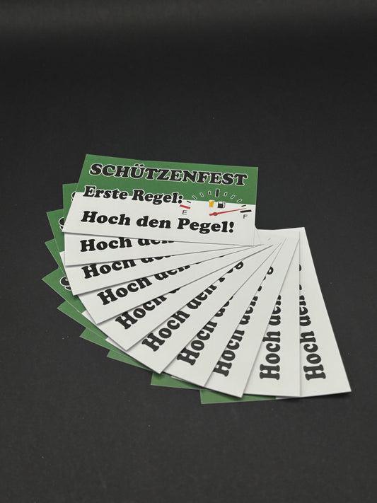 Sticker "Schützenfest Erste Regel Hoch den Pegel"