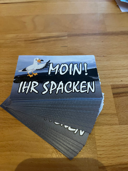 Sticker "Moin! ihr Spacken"