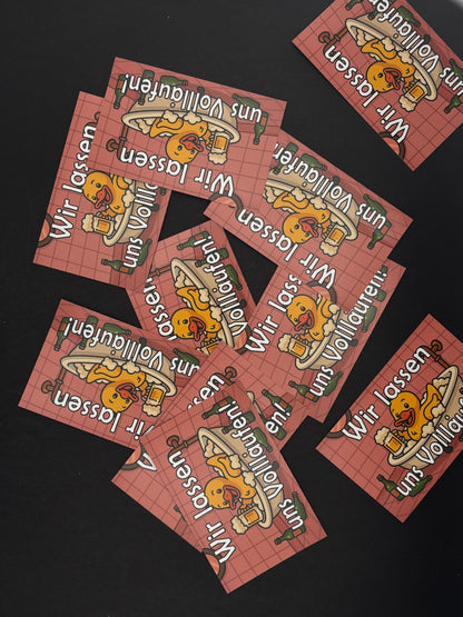 Sticker "Wir lassen uns Volllaufen!"