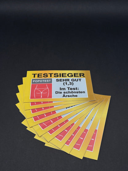 Sticker "Testsieger Popo"