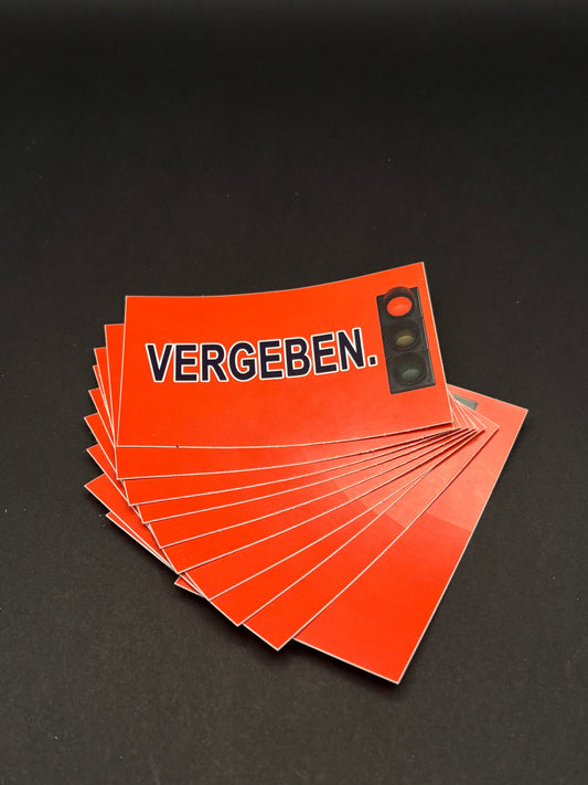 Sticker "Vergeben"