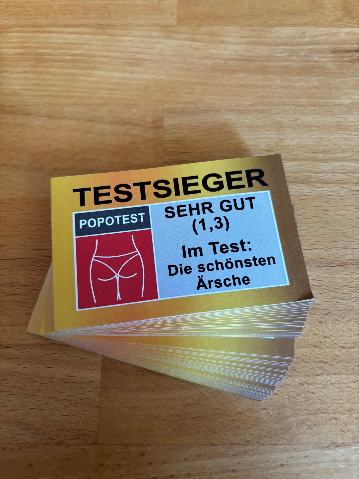 Sticker "Testsieger Popo"