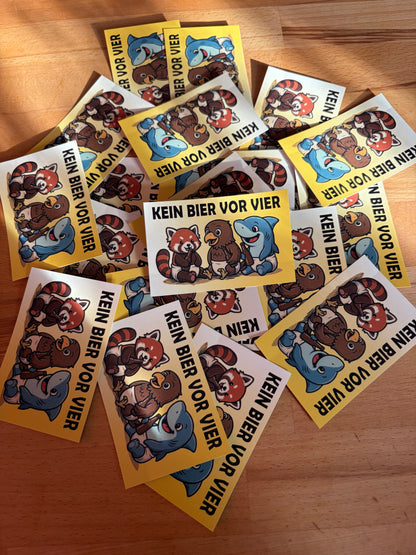 Sticker "KEIN BIER VOR VIER"