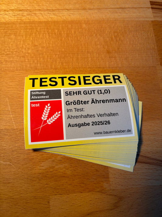Sticker " Testsieger: Ährenmann - Sticker"