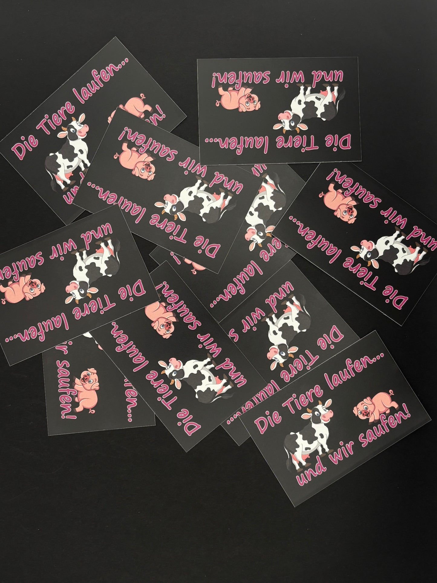 Sticker "Die Tiere laufen..."