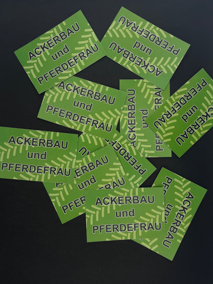 Sticker "Ackerbau und Pferdefrau"