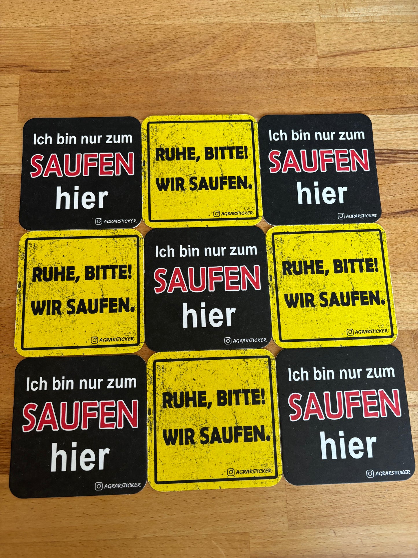 Bierdeckel "Ich bin nur zum Saufen hier"