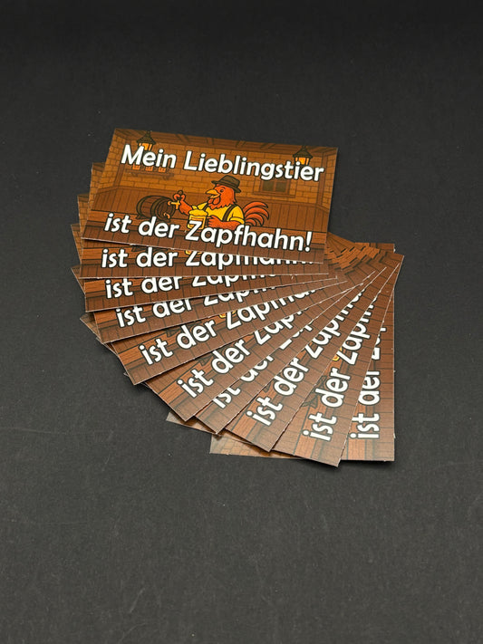 Sticker "Mein Lieblingstier ist der Zapfhahn!"